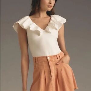 Anthropolgie Pilcro Pleated Micro Denim Skirt